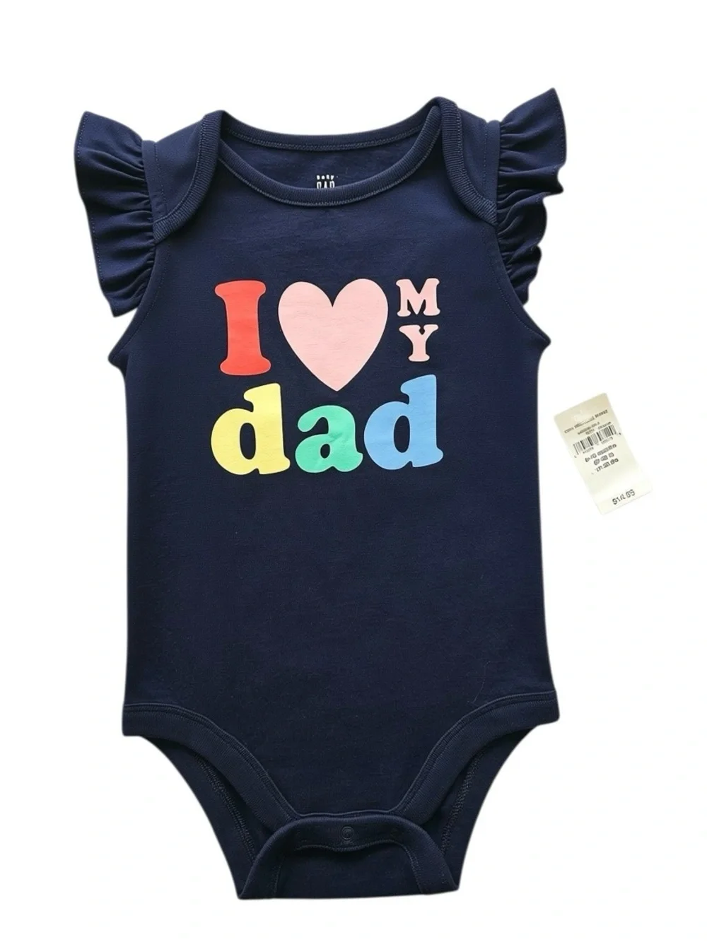 Baby GAP “I Love My Dad” Ruffle Sleeve Bodysuit and Shorts Set
